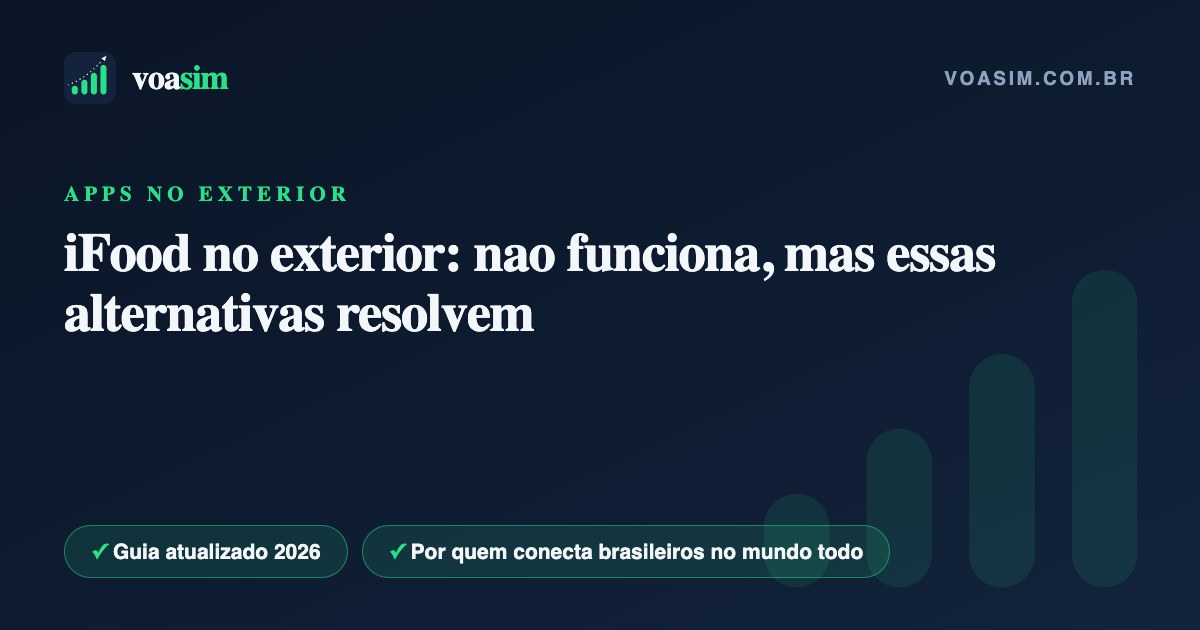 iFood no exterior: nao funciona, mas essas alternativas resolvem — guia VoaSim