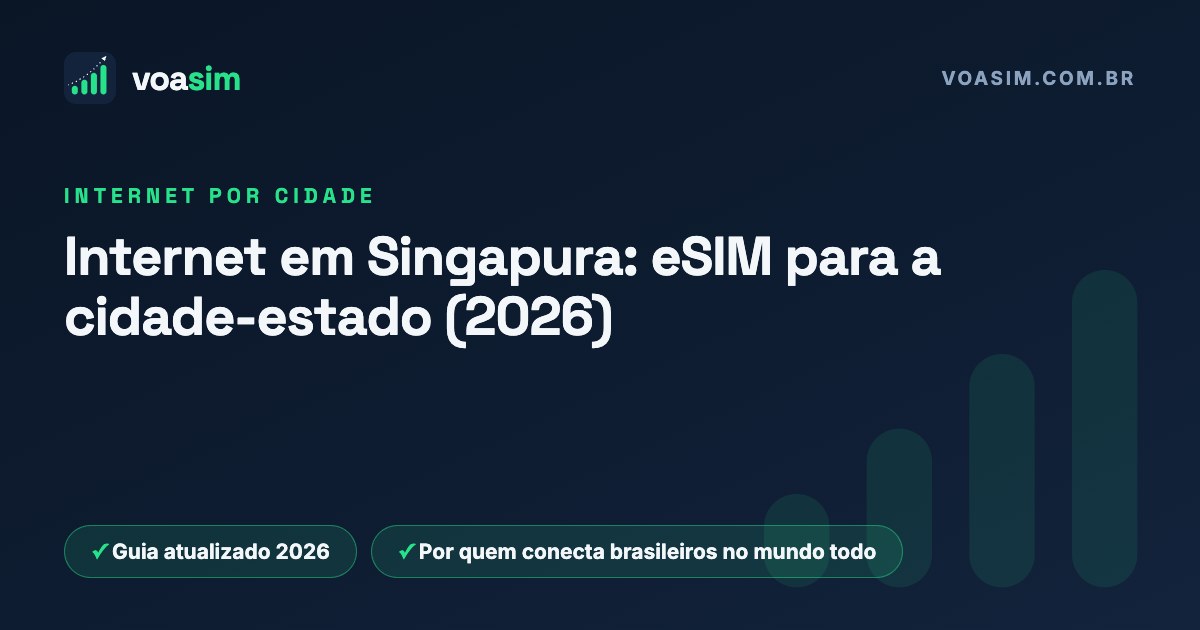 Internet em Singapura: eSIM para a cidade-estado (2026) — guia VoaSim