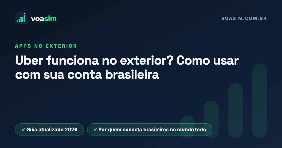 Uber funciona no exterior? Como usar com sua conta brasileira — guia VoaSim